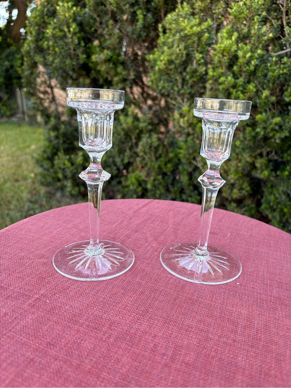 Rogaska Crystal Candlesticks - Set of Two